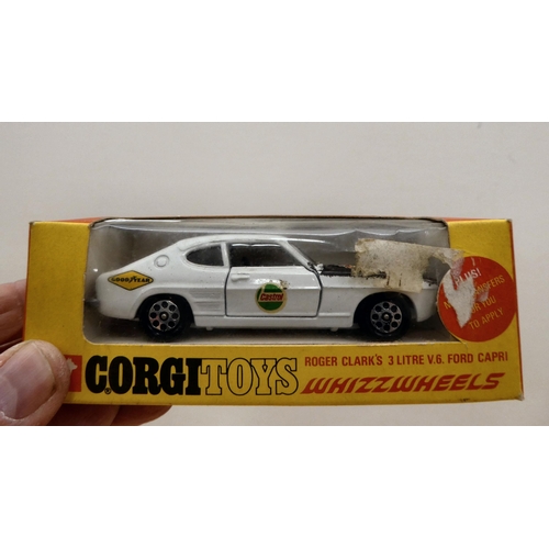 237 - Five Corgi diecast model vehicles: to include a No.394 Whizzwheels Datsun 2402  boxed