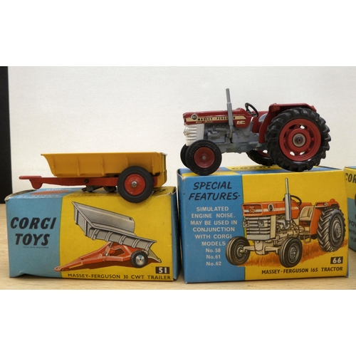 263 - Seven Corgi diecast models: to include a No.54 Fordson Power Major Tractor  boxed