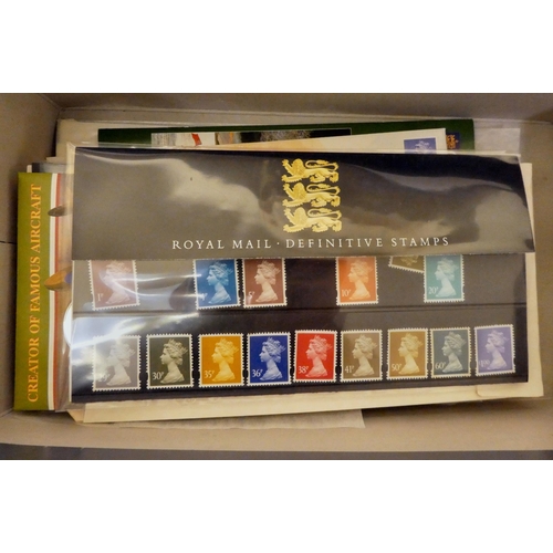 105 - Uncollated postage stamps; First Day Covers; and Presentation packs