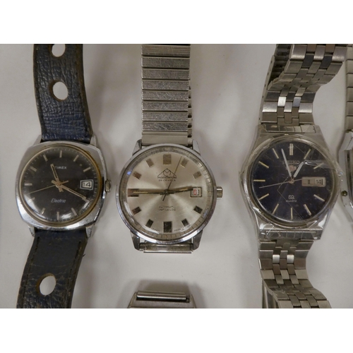 124 - Variously cased and strapped ladies and gents wristwatches