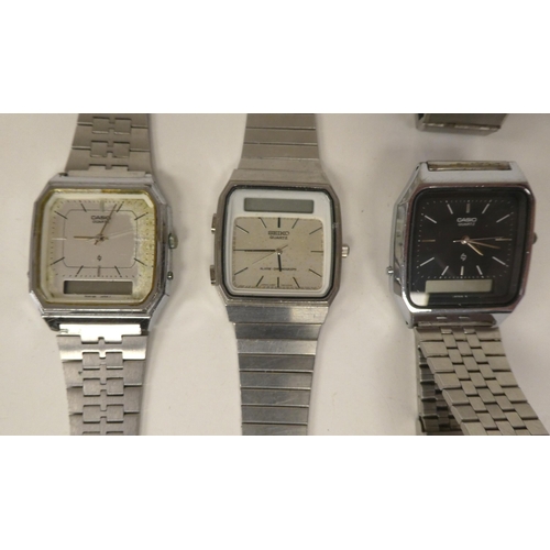 124 - Variously cased and strapped ladies and gents wristwatches