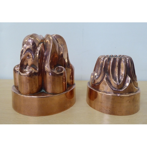 349 - Two late Victorian copper jelly moulds  4