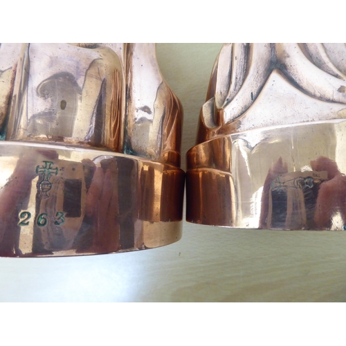 349 - Two late Victorian copper jelly moulds  4