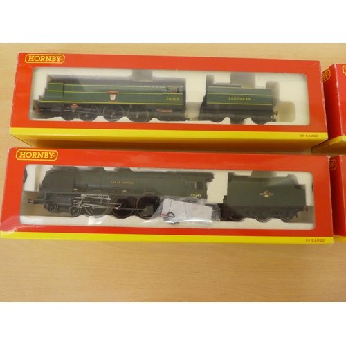 35 - Four Hornby 00 gauge model railway locomotives and tender  boxed