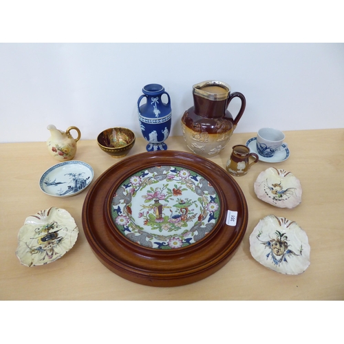 351 - Ceramics: to include a late 18thC Liverpool porcelain tea bowl, decorated with Chinese inspired moti... 