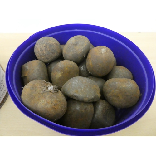 39 - Iron canon ball shot of irregular sizes and shapes  approx.2