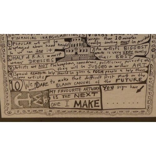 42 - After Grayson Perry - 'Red Alan Manifesto'  print  13