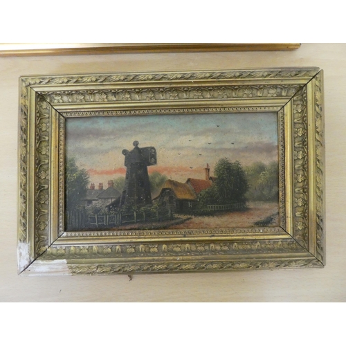 57 - Three 19thC framed rural scenes, depicting figures in country settings  oil on board  larg... 