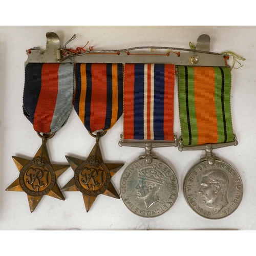 67 - World War II medals: to include 'The Burma Star'(Please Note: this lot is subject to the statement m... 