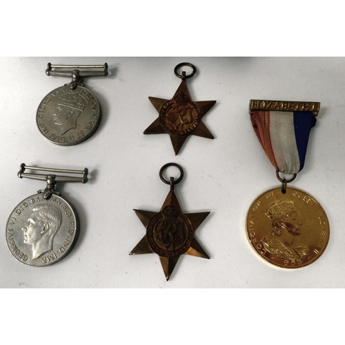 67 - World War II medals: to include 'The Burma Star'(Please Note: this lot is subject to the statement m... 