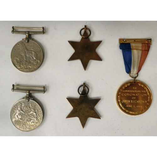 67 - World War II medals: to include 'The Burma Star'(Please Note: this lot is subject to the statement m... 