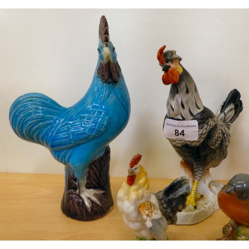 84 - China animals: to include a Meissen pheasant  3