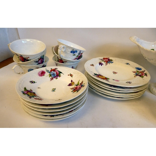 12 - Coalport china Feldspar pattern teaware: to include cups, side plates and a comport  6.5