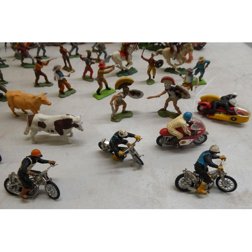 120 - Britains and other model figures: to include knights and cowboys