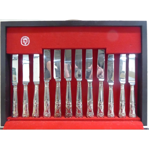 142 - A Kings pattern EPNS canteen of cutlery and flatware  Spear & Jackson  cased