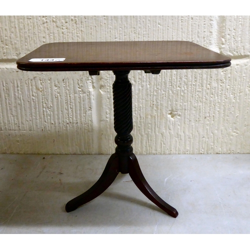 144 - Three wooden items: to include a trader's type Regency tip-top pedestal centre table  8