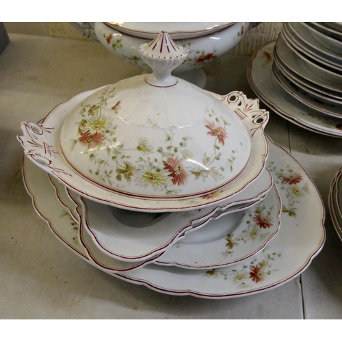 150 - Ernst Gocke of Hoflieferant, Dresden porcelain tableware, decorated with flora