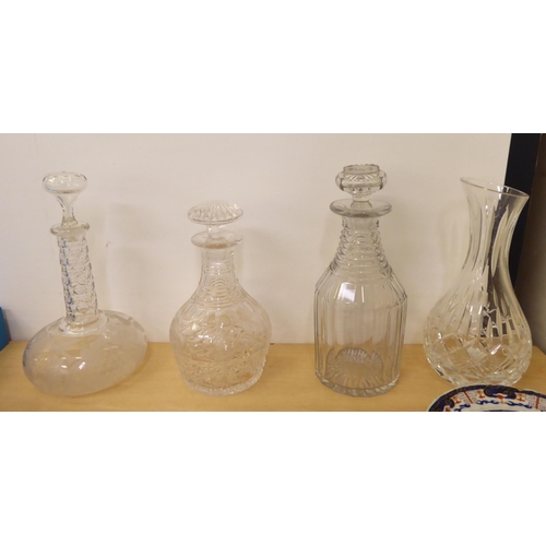 227 - Ceramics and glassware: to include a foliate etched decanter with stopper