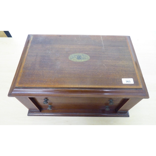 363 - A mixed lot: to include an Edwardian mahogany two drawer canteen