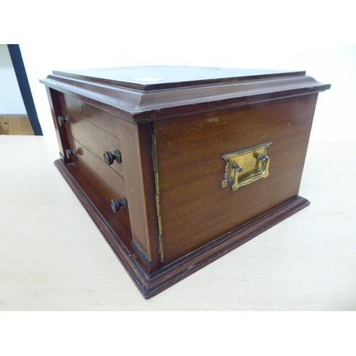 363 - A mixed lot: to include an Edwardian mahogany two drawer canteen