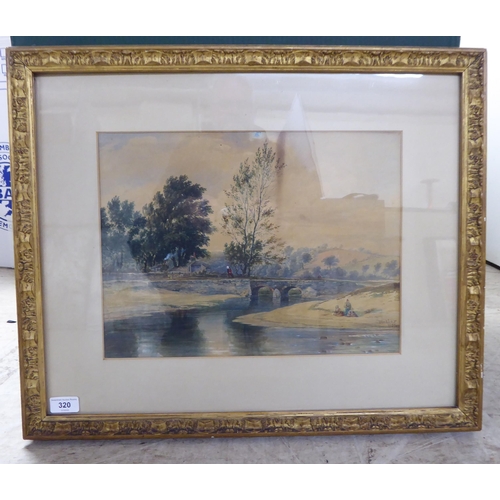 367 - * Butler - a river crossing scene  watercolour  bears a signature & dated 1853  12