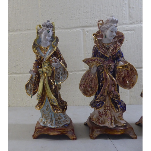 54 - A set of four modern Chinese china figures  16