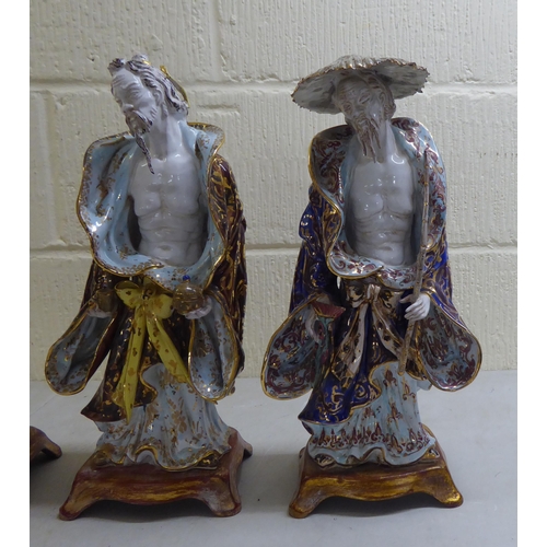 54 - A set of four modern Chinese china figures  16