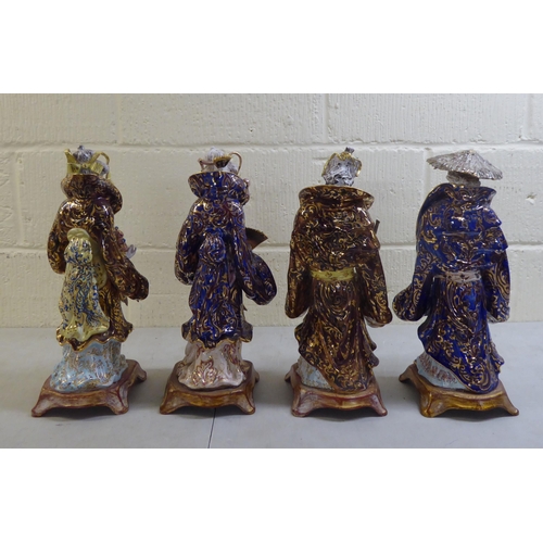 54 - A set of four modern Chinese china figures  16