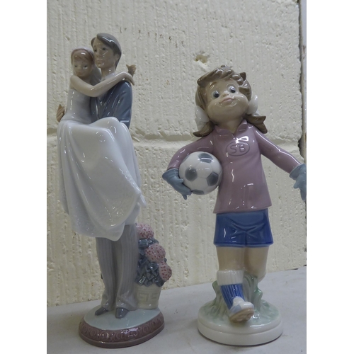 61 - Five Lladro porcelain figures: to include a golfer  10