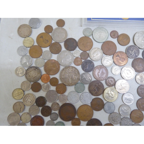 7 - Uncollated American, British pre-decimal, French pre-Euro and other coinage