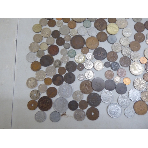 7 - Uncollated American, British pre-decimal, French pre-Euro and other coinage