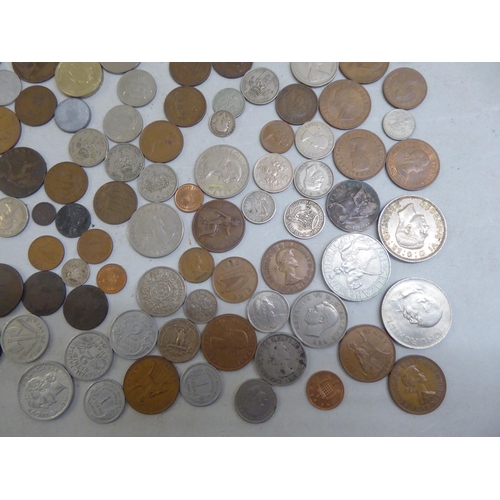 7 - Uncollated American, British pre-decimal, French pre-Euro and other coinage