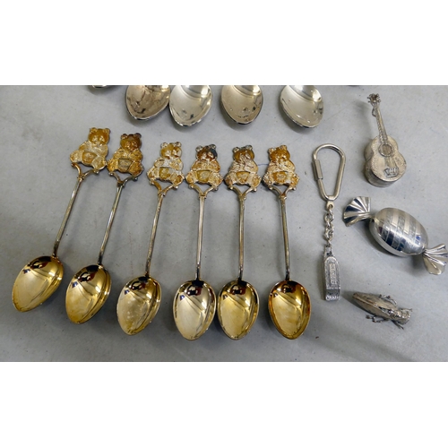 71 - Silver and silver plated items: to include themed collector's teaspoons