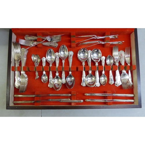 76 - A Webber & Hill, Sheffield Kings pattern EPNS canteen of cutlery and flatware