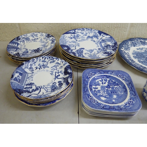 78 - Blue and white ceramics: to include Royal Crown Derby china plates  6