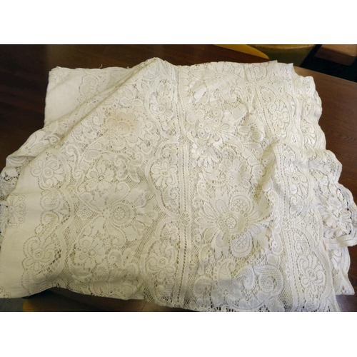 30 - A pair of early 20thC lacework bedspreads