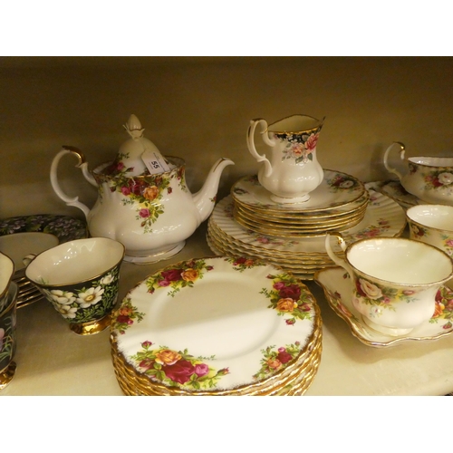 55 - Variously patterned Royal Albert bone china tableware