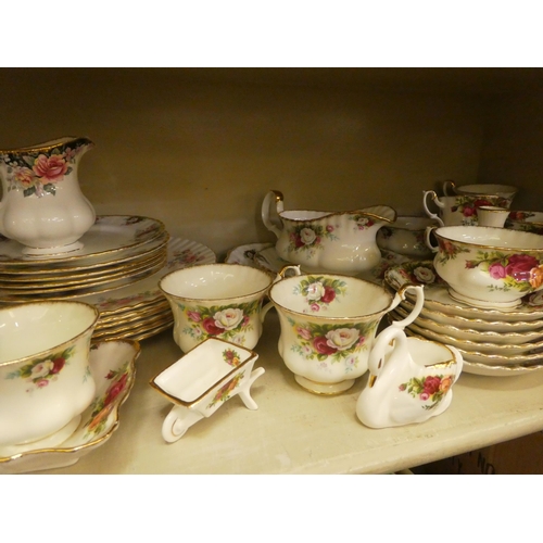 55 - Variously patterned Royal Albert bone china tableware