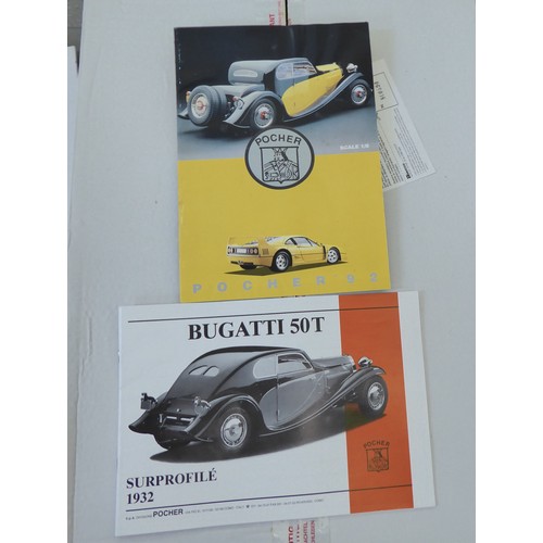 166 - A 1/8 scale model kit, a 'Bugatti 50T Surprofile 1932' by Pocher Rivarossi  boxed  (completeness not... 