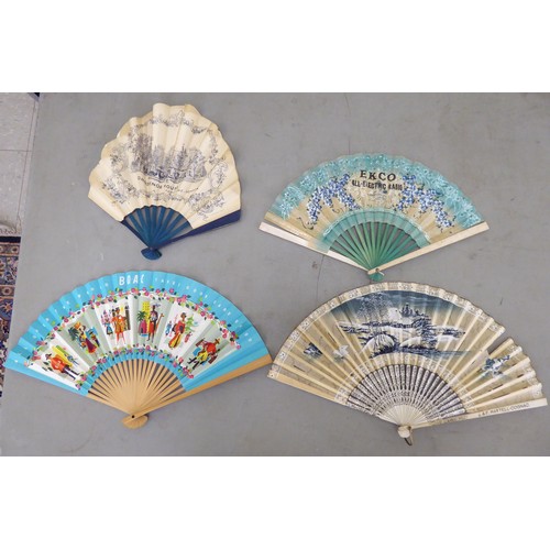 182 - Variously constructed fans and face screens, some in Oriental taste