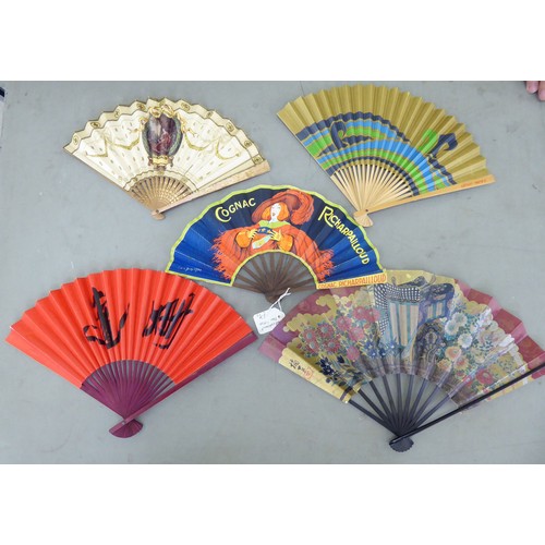 182 - Variously constructed fans and face screens, some in Oriental taste