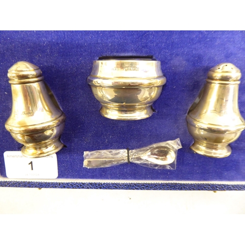 1 - Silver items: to include condiments; and flatware  mixed marks