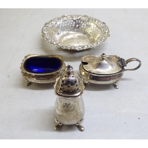 1 - Silver items: to include condiments; and flatware  mixed marks