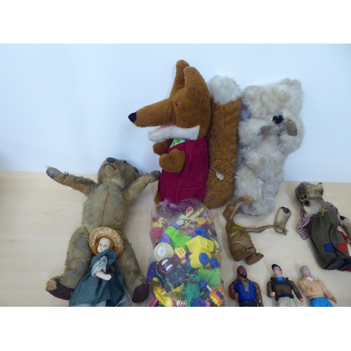 100 - Soft toys and dolls: to include an early 20thC mohair straw filled Teddy bear  11