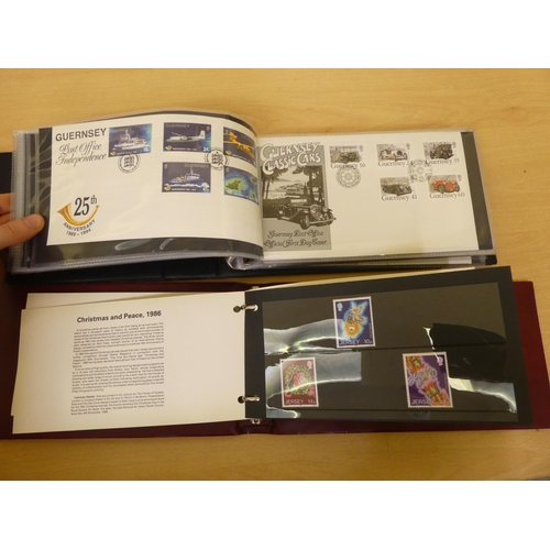 150 - Mint postage stamps and First Day covers of Guernsey and Jersey, together with coin First Day Covers... 