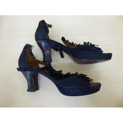 156 - A pair of lady's Chie Mihara black sandals  size 41  boxed