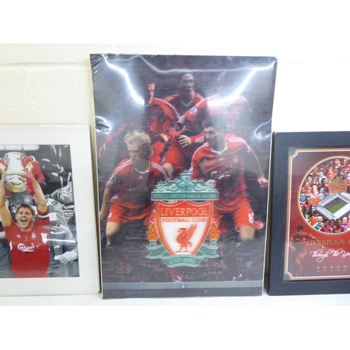 16 - Liverpool FC related coloured prints, featuring Steven Gerrard  10