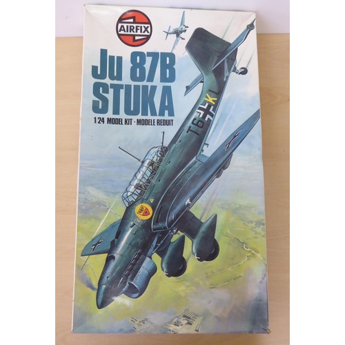 175 - Three Airfix model kits, viz. a 'Junkers Ju 87D-2'; a 'Harrier GR3; and a 'Focke-Wulf'  boxed&n... 