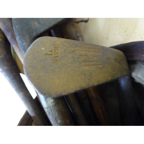 191 - Vintage Hickory shaft golf clubs: to include examples by W.Button