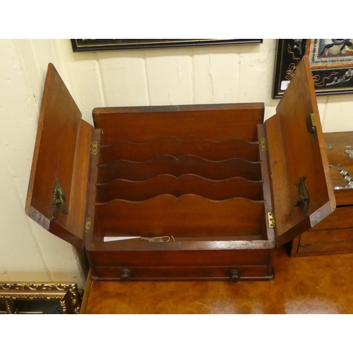 252 - A late Victorian walnut jewellery box with straight sides and a hinged lid, enclosing a part-fitted ... 